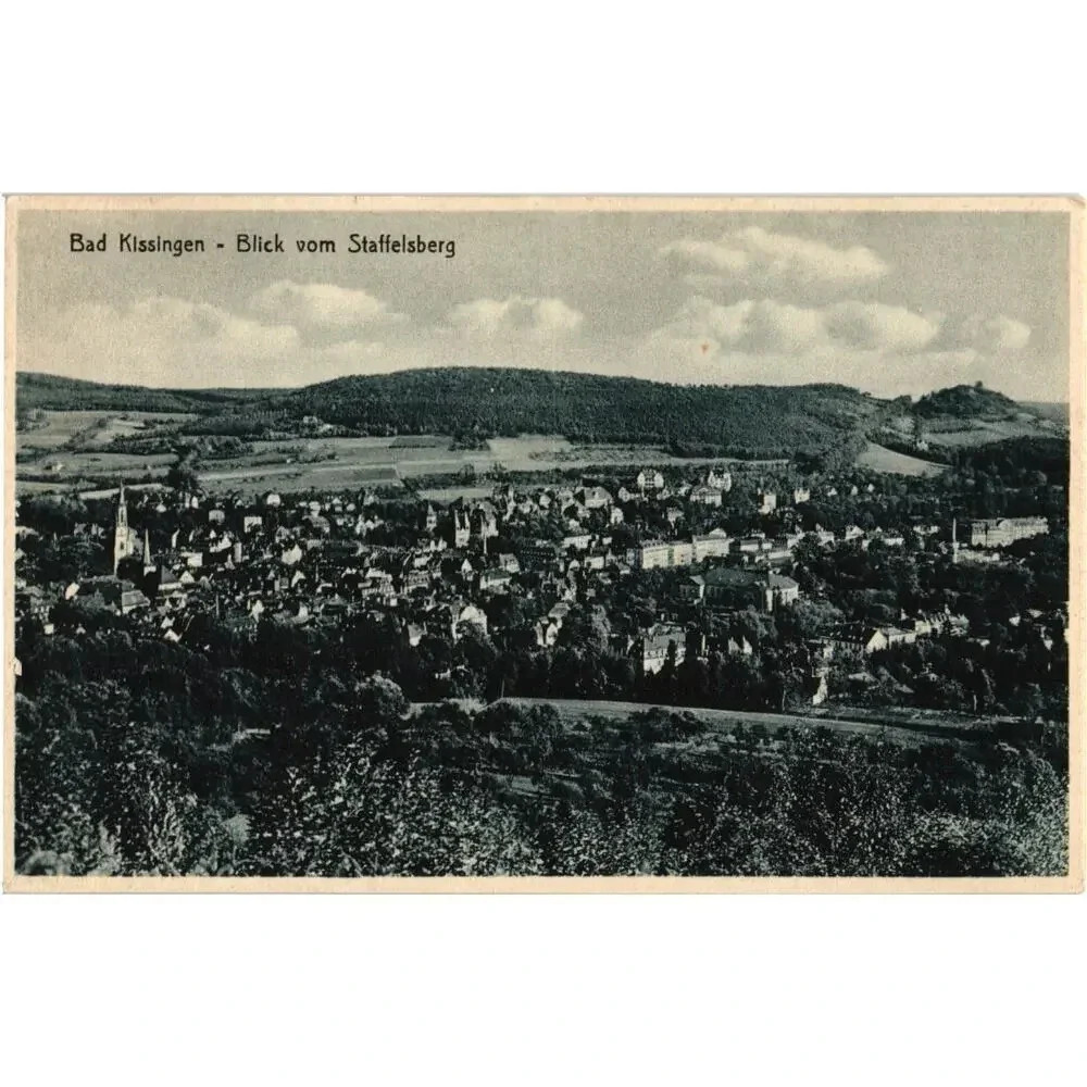 Bad Kissingen Blick Vom Staffelberg Postcard Germany Postcard